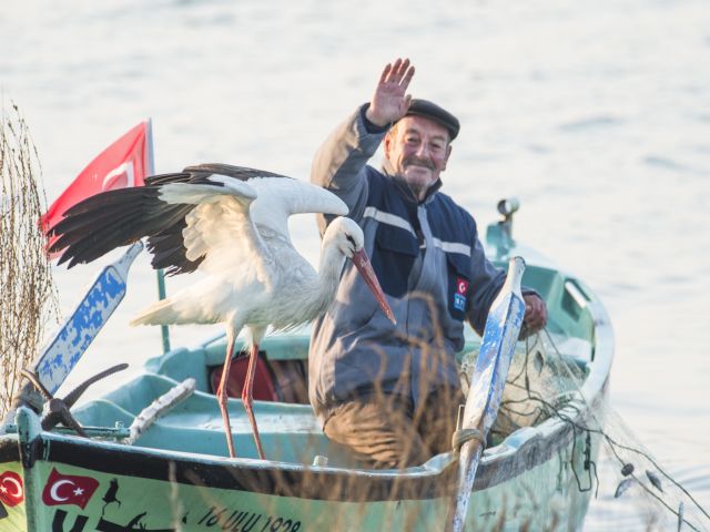 'Yaren Leylek' 10'ncu yılda da Adem amcayla buluştu