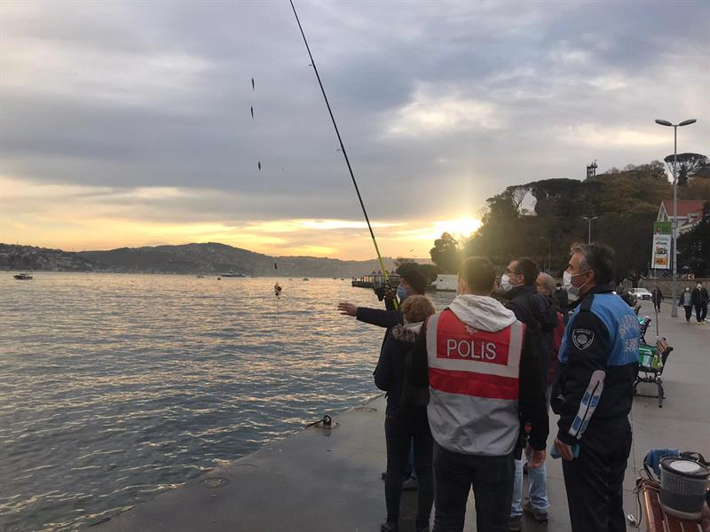 Sarıyer'de Amatör Olta Balıkçılarına Denetim