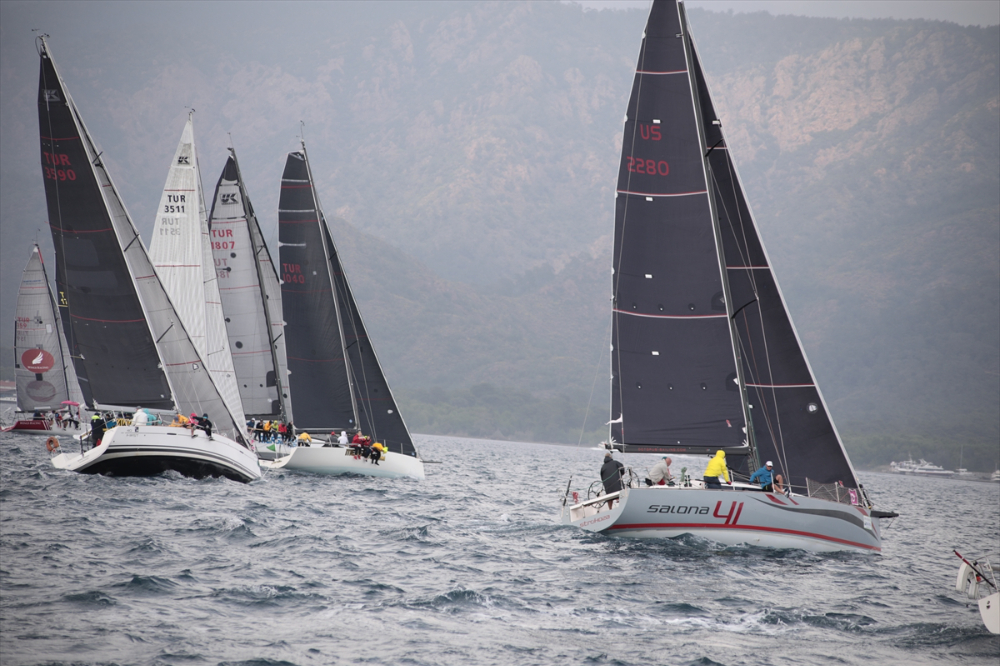 Marmaris MIYC Kış Trofesi yat yarışları altıncı ayak mücadelesi tamamlandı