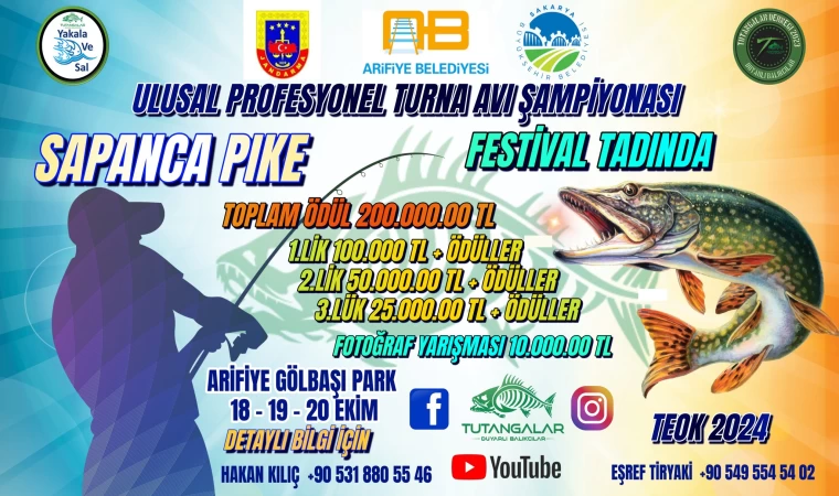 Devler Sapanca’da Turna Balığı için Yarışacak