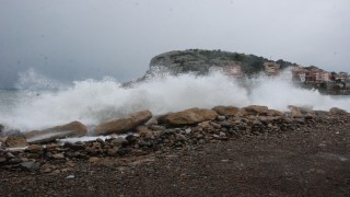Amasra'da rüzgar etkili oldu