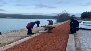 Abant'ta kaçak balık avlayan 3 kişiye para cezası uygulandı
