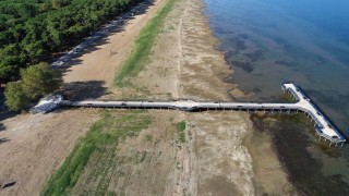 İznik Gölü'nün bazı bölümlerinde su kıyıdan 30 metre çekildi