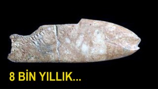 İzmir'de 8 bin yıl öncesine ait balık figürlü alet bulundu