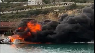 Jandarma botu alev alev yandı