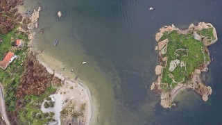 Su seviyesi yükselen Bafa Gölü eski manzarasına kavuştu