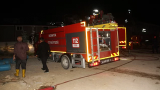 Konya'da balık fabrikasında çıkan yangın söndürüldü