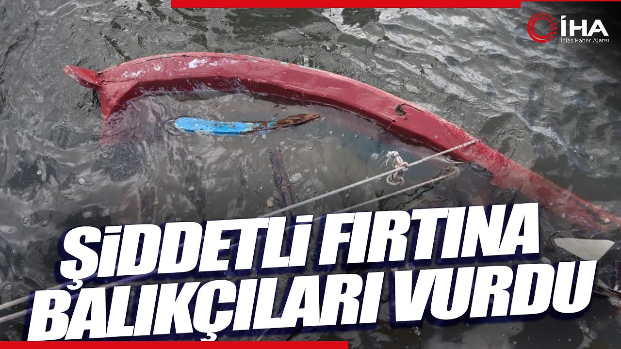 İzmir'i Fırtına Vurdu! Tekneler karaya vurdu, balıkçılar dert yandı